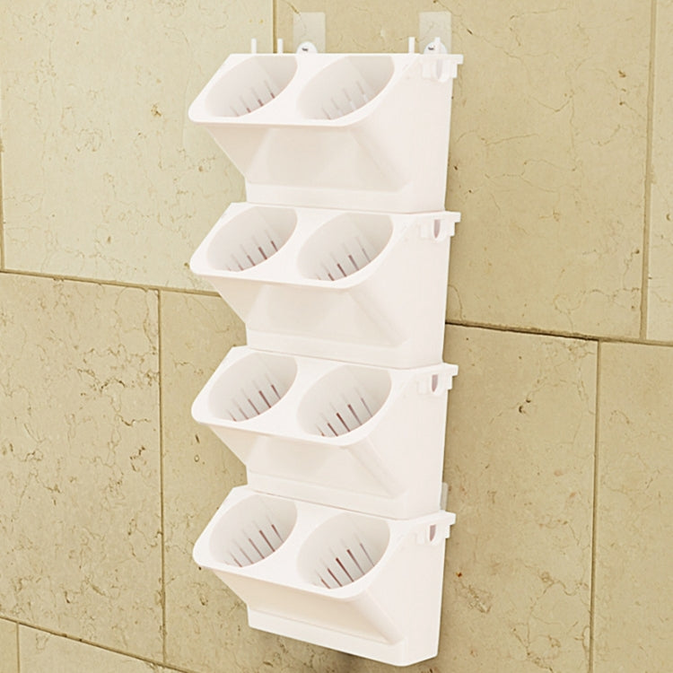 Interior Decoration Plant Wall Flower Pot Living Room Balcony Vertical Green Planting Box Stereo Combination Wall Hanging Pot, Size: 24x14x57 cm(White) by bashfashion