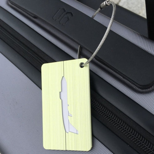 Brush Aluminum Luggage Tag Luggage Boarding Pass Check Tag(Green) by bashfashion