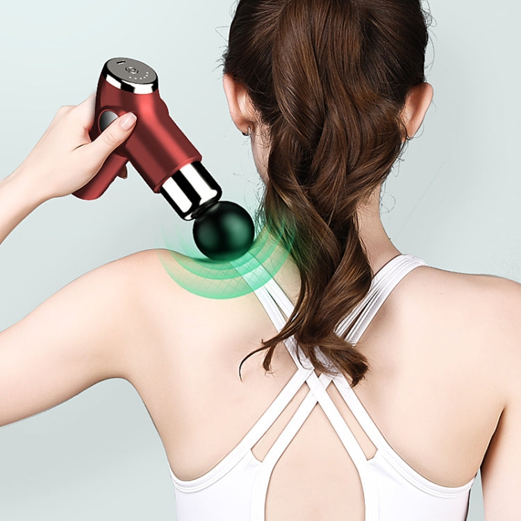 K515 Mini Fascia Gun Fitness Relax Muscle Massage Gun(LCD Version 32 Gears (Red)) by bashfashion