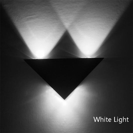 9W LED Triangle Wall Light Interior Corridor Aisle Lights(White Light) by bashfashion