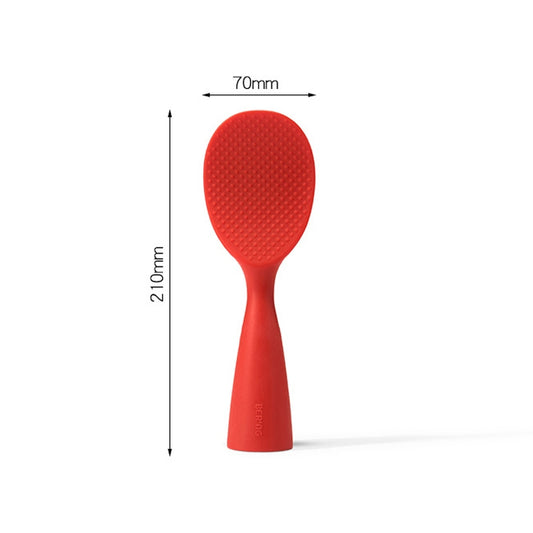 Food Grade Silicone High Temperature Resistant Rice Spoon(Red) by bashfashion