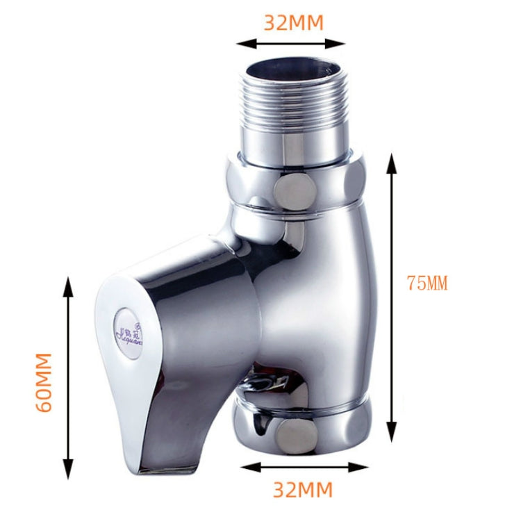 Copper Body Quick Opening Flush Valve Squatting Toilet Flush Valve, Style:Medium Body 20mm by bashfashion