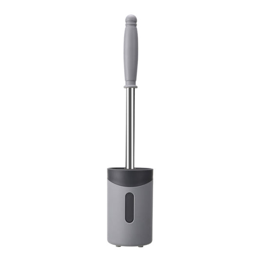 Stainless Steel Wall-mounted Home Soft Brush Toilet Brush(Grey) by bashfashion