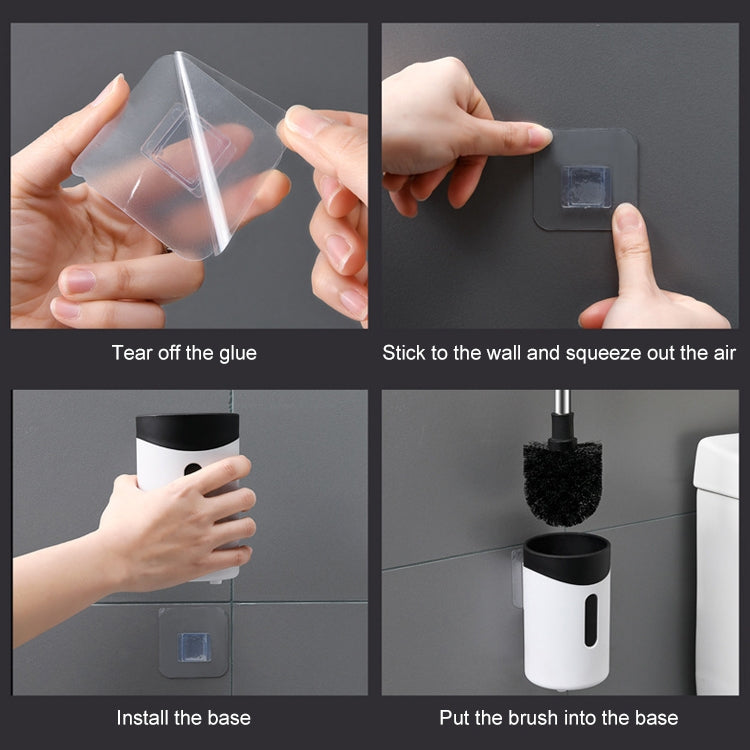 Stainless Steel Wall-mounted Home Soft Brush Toilet Brush(Grey) by bashfashion