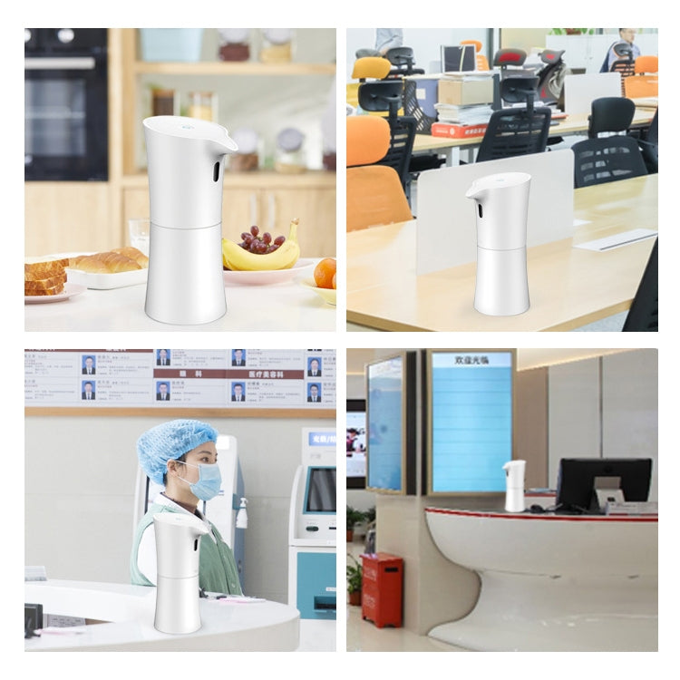 Intelligent Sterilization and Disinfection No-hand Washing Automatic Sensor Soap Dispenser Alcohol Washing Machine(White English Version) by bashfashion