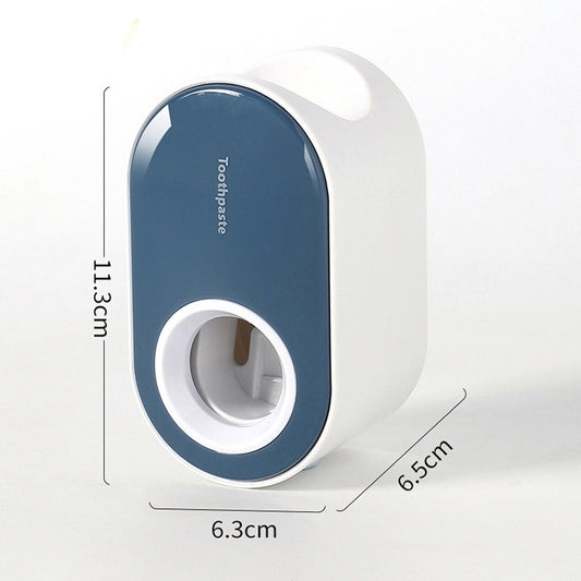 Automatic Toothpaste Squeezing Wall-mounted Toothpaste Rack(Ocean Blue+White) by bashfashion