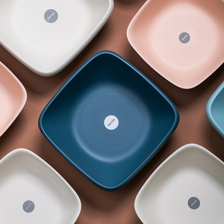 Small Home Dormitory Cute Square Laundry Washing Vegetable Wash Basin,28.28x28.28x10cm(Light Blue) by bashfashion