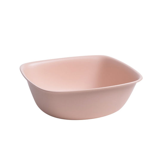 Small Home Dormitory Cute Square Laundry Washing Vegetable Wash Basin,28.28x28.28x10cm(Pink) by bashfashion