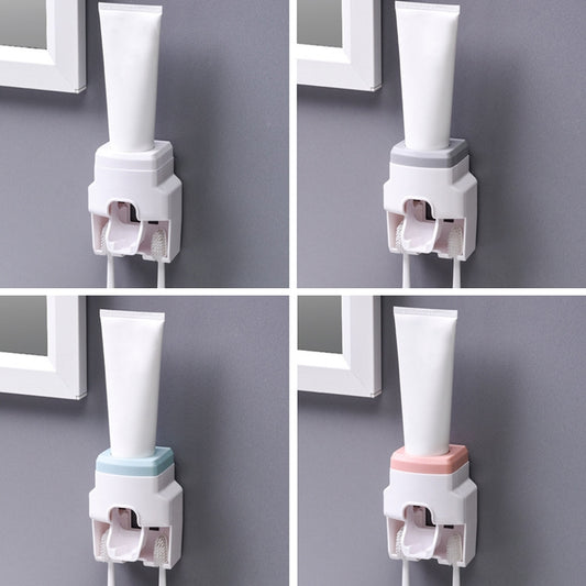 Bathroom Wall-mounted Automatic Toothpaste Squeezing Artifact(White) by bashfashion