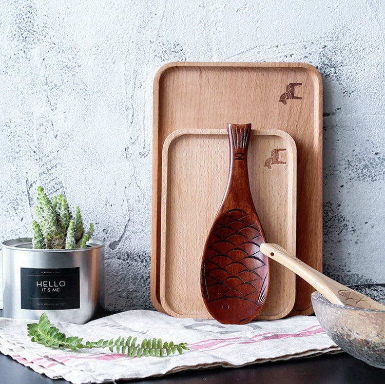 Wooden Animal-shaped Nanmu Rice Spoon, Random Style Delivery by bashfashion