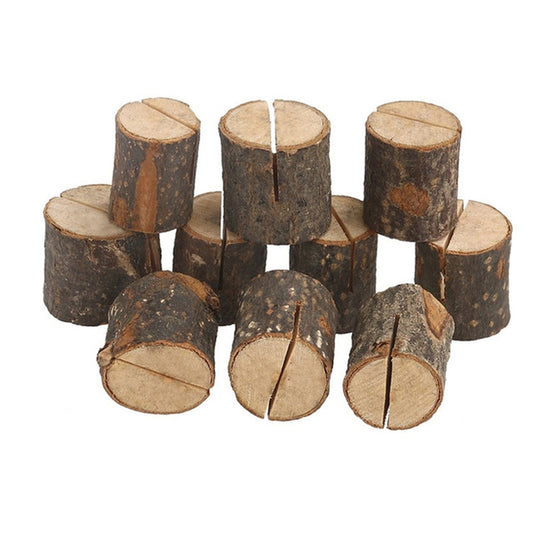 10 PCS Log Stump Note Holder Photo Clip Creative Home DIY Decorative Ornaments Shooting Props by bashfashion