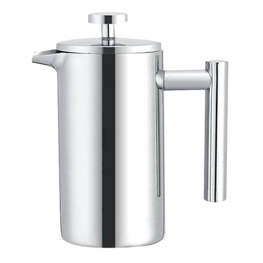 304 Stainless Steel French Pressure Coffee Pot Hand Made Tea Pot, Capacity:1000ml by bashfashion