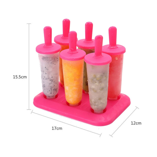 Summer DIY Creative Ice Making Box Popsicle Ice Cream Mould, Style:Popsicle(Red) by bashfashion