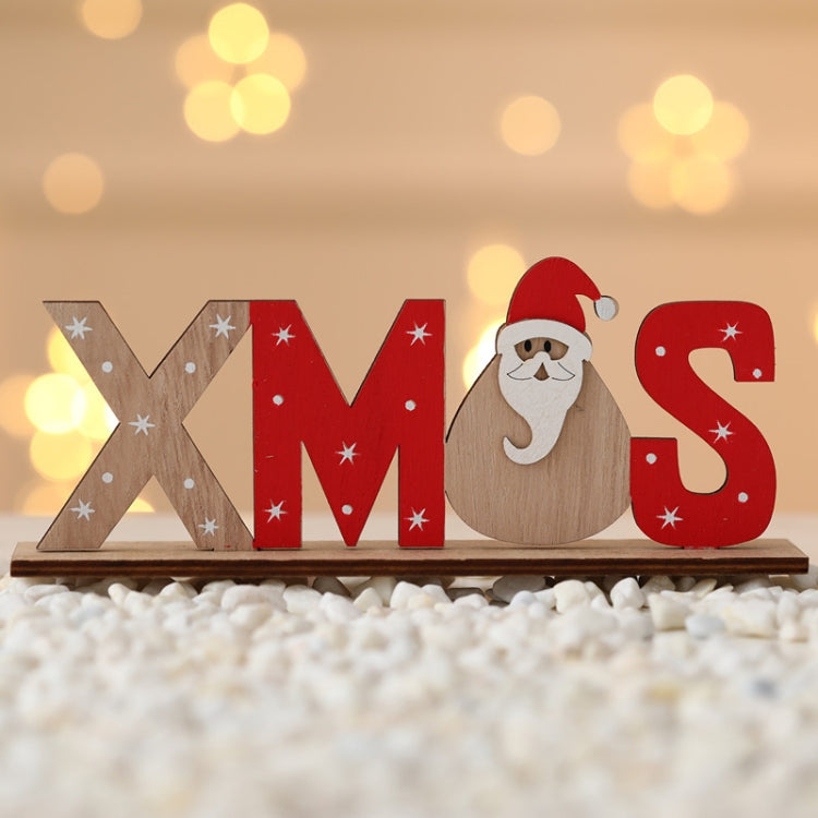 Christmas Decoration Items Wooden Letter Desktop Ornaments(XMAS Models) by bashfashion