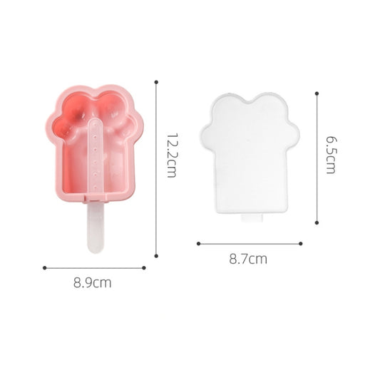 Home Cartoon Cat Paw Shape Popsicle Ice Cream Mould DIY Homemade Ice Cube Box(Pink) by bashfashion