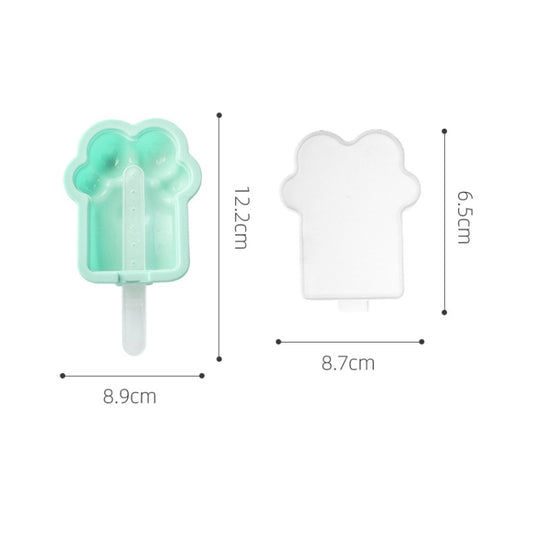 Home Cartoon Cat Paw Shape Popsicle Ice Cream Mould DIY Homemade Ice Cube Box(Green) by bashfashion