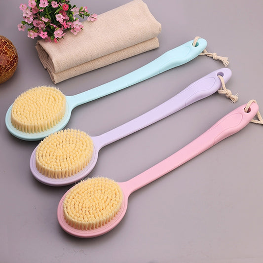2 PCS Back Massage Bath Brush Nylon Brush Head Long Handle Bath Rubbing Brush(Pink) by bashfashion