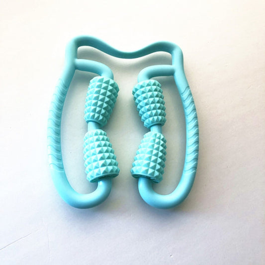 Manual Plastic Steering Wheel Type Leg Roller Massager Random Color Delivery by bashfashion