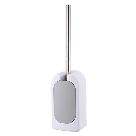 Bathroom Toilet Wall-mounted Toilet Brush Set with Soft Hair and Long Handle Without Dead Corners(Grey) by bashfashion