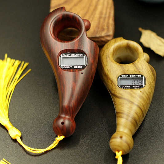 Buddhist Beads Chanting Rolling Automatic Induction Digital Display Electronic Counter(Sandalwood) by bashfashion