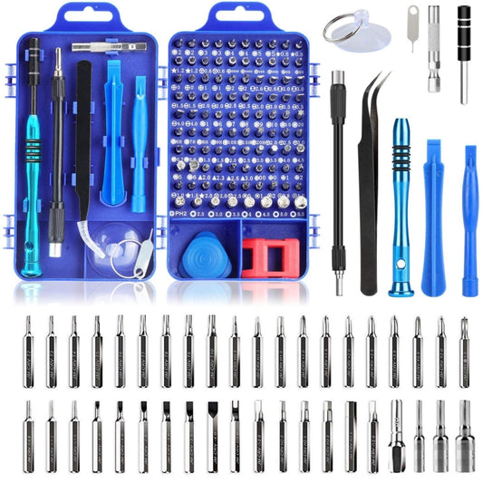 110 in 1 Watch Mobile Phone Disassembly Maintenance Tool Multi-function Chrome Vanadium Steel Screwdriver Set(Blue) by bashfashion