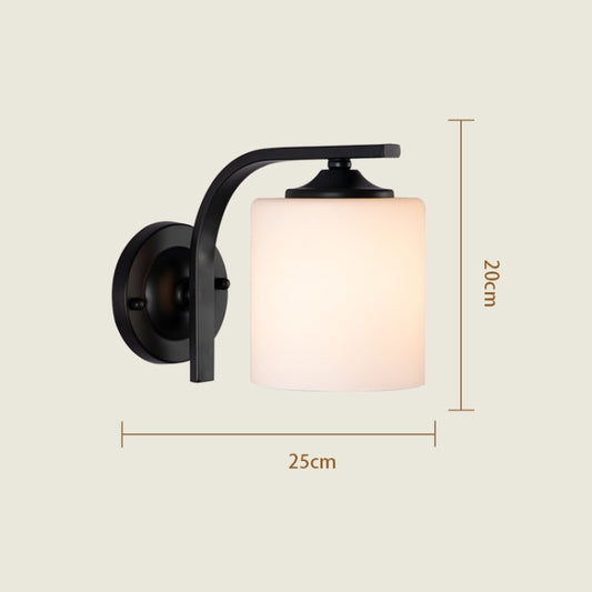 Bedroom Bedside Wall Lamp Indoor LED Lamp, Power Source:12W Tricolor Light(2032 Black) by bashfashion