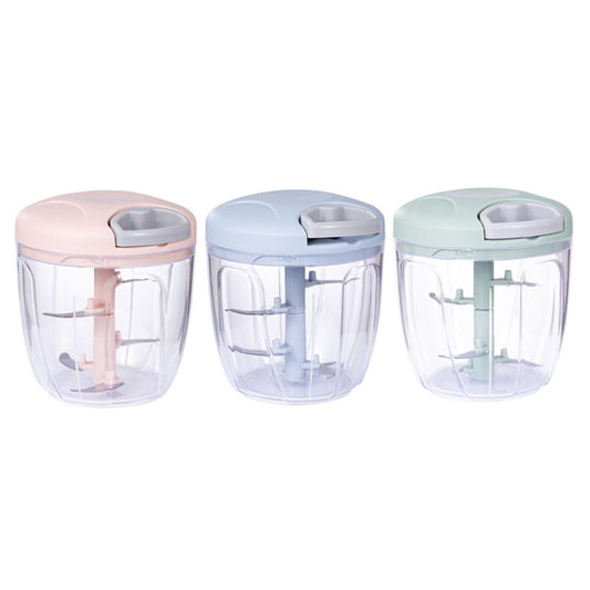 Multi-function Hand-pull Type Vegetable Cutter Household Meat Grinder Pounding Garlic Machine Random Color Delivery, Size:Large by bashfashion