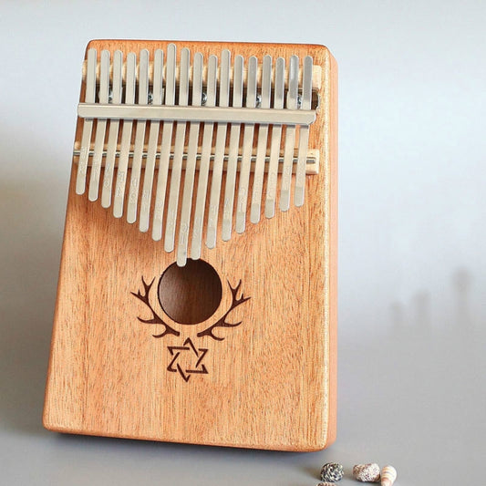 17-tone Kalimba Portable Thumb Piano, Style:Mahogany-Six-Pointed Star by bashfashion