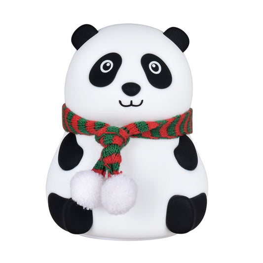 Cute Panda Night Light USB Charging Touch Control Colorful Silicone Bedside Lamp(Big Eyes) by bashfashion