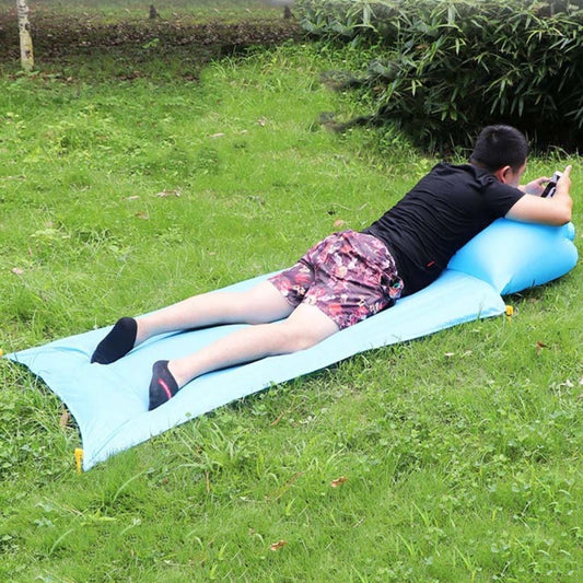Outdoor Waterproof Air Pillow Picnic Mat Carrying Ground Sand Beach Grass Mat, Style:Single(Random Color) by bashfashion