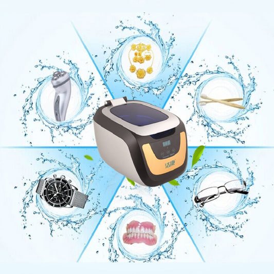 Jie Kang CE-5700A Ultrasonic Cleaner Household Jewelry Denture Glasses Cleaner(EU Plug) by Jie Kang