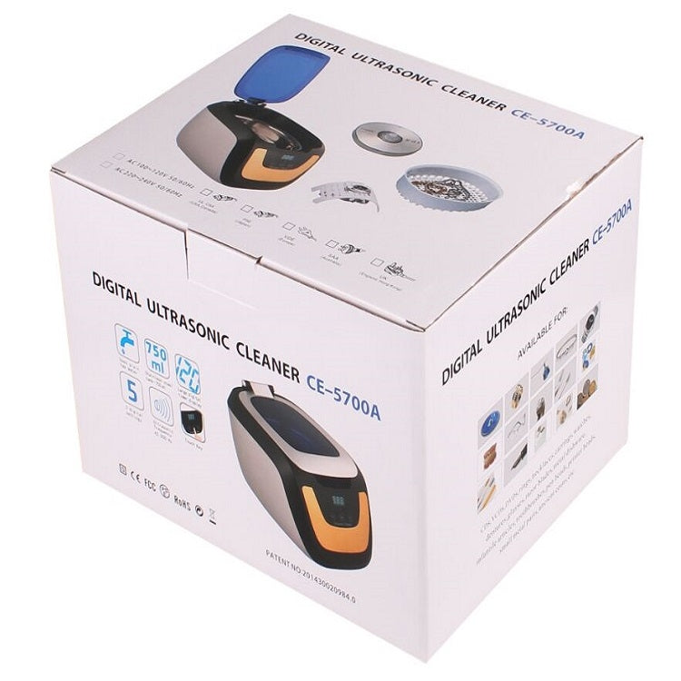 Jie Kang CE-5700A Ultrasonic Cleaner Household Jewelry Denture Glasses Cleaner(EU Plug) by Jie Kang