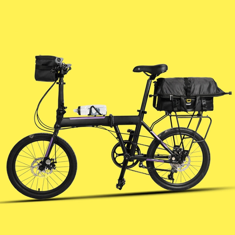 Rhinowalk Multifunctional One Shoulder Crossbody Cycling Bag Large Capacity Messenger Bag Bicycle Rear Shelf Bag(X2001 Black) by Rhinowalk