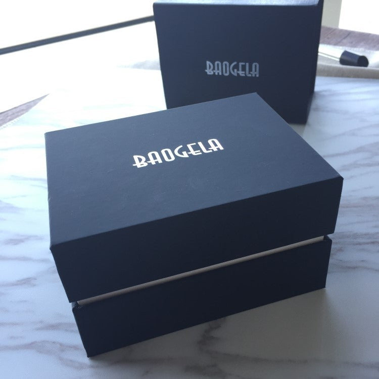 BAOGELA Paper + Sponge Square Watch Packaging Box Black Watch Gift Box, Size: 12.5 x 9.5 x 7.2cm by BAOGELA