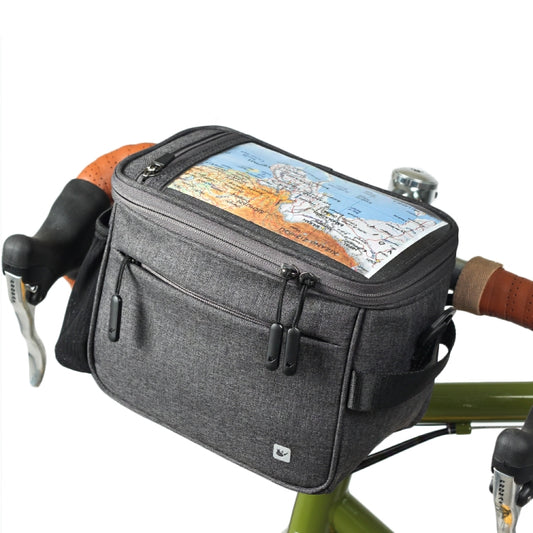 Rhinowalk Bicycle Front Handle Bag Camera Bag Waterproof 7.5 inch Large Touch Screen Navigation Mobile Phone Bag Bicycle Bag(Dark Gray) by Rhinowalk