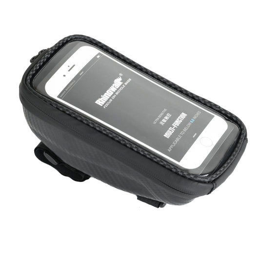 Rhinowalk Hard Shell Handlebar Bag Touch Screen Phone Bag Mountain Bike Front Bag(Black) by Rhinowalk