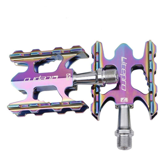 Litepro Ultralight Folding Bike Pedal K3 Bicycle Pedal, Color:Electroplating Colorful by Litepro