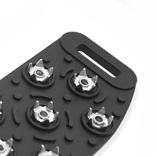 DM-1601 1pair Outdoor Mountaineering Snow Ice Surface 7-tooth Crampons Zinc Alloy Spikes Silicone Anti-skid Shoe Covers, Size:One Size by bashfashion