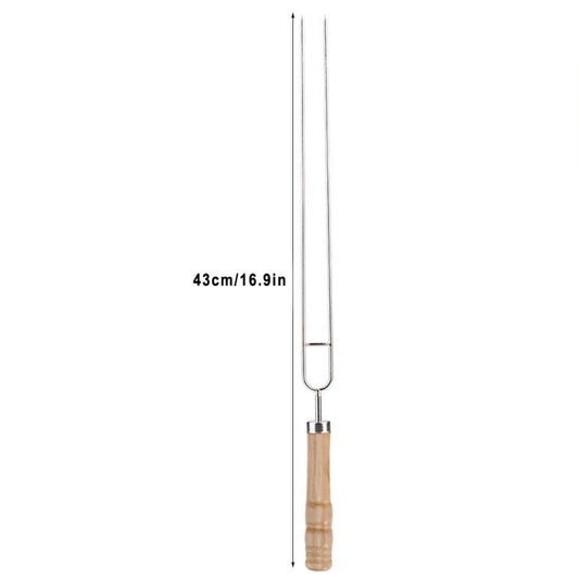 Stainless Steel Barbecue Skewers Barbecue Fork U-shaped Barbecue Fork, Spec: 6pcs by bashfashion