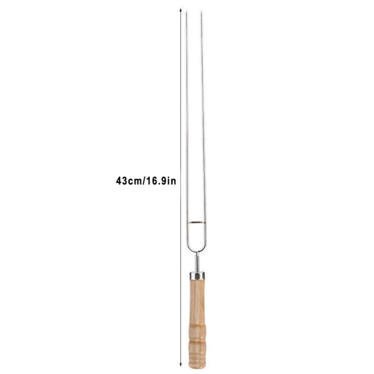 Stainless Steel Barbecue Skewers Barbecue Fork U-shaped Barbecue Fork, Spec: 4pcs by bashfashion