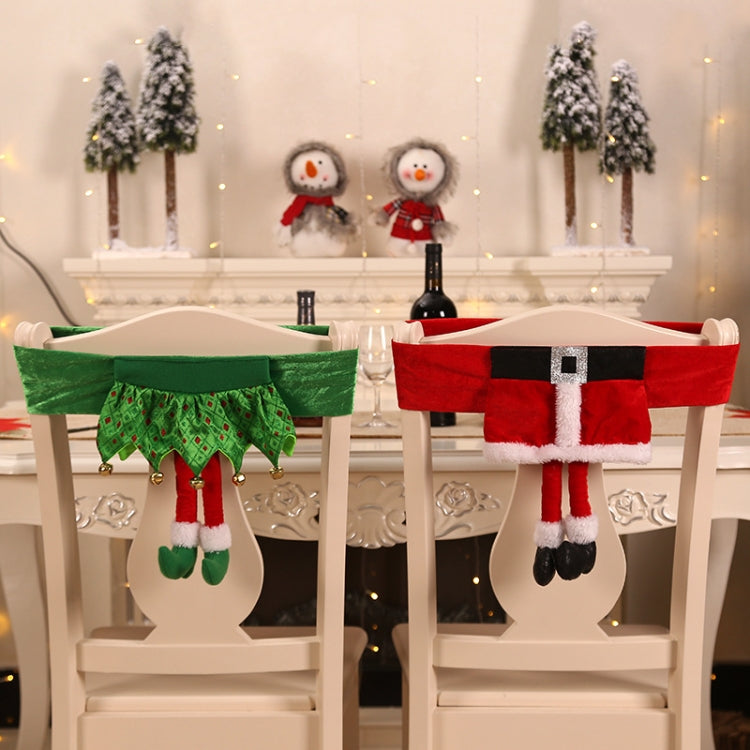 Christmas Chair Cover Decorations Christmas Table Party Ornaments(A130 Elderly Belt Long Leg) by bashfashion