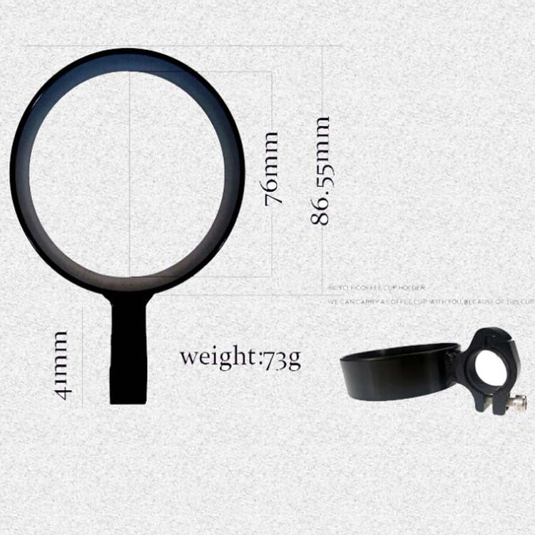 Cycling Bicycle Coffee Cup Holder Milk Tea Cup Holder Aluminum Alloy Bottle Holder(Silver) by bashfashion