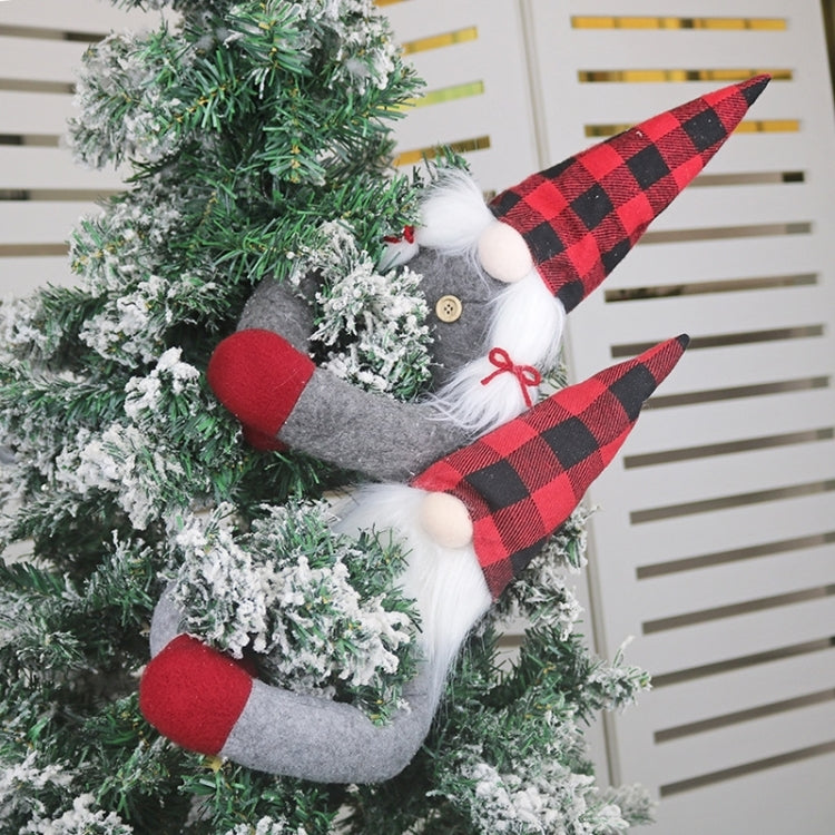 Christmas Decorations Curtain Door Curtain Buttons Festive Window Scene Arrangement Cartoon Doll Holding Buttons(B) by bashfashion