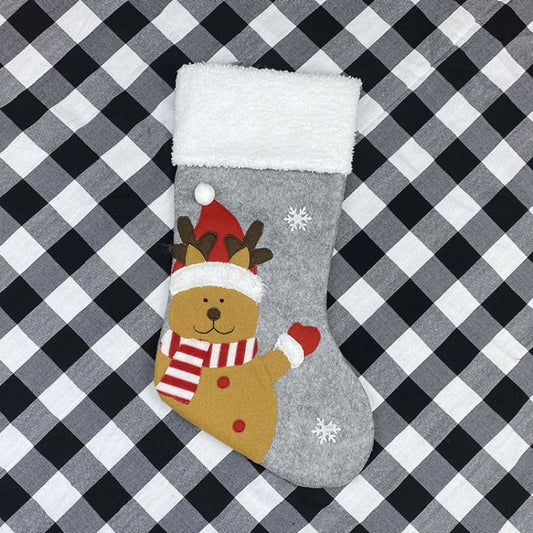 Christmas Decorations Gift Bags Ornaments Holiday Dress Up Christmas Socks(Elk) by bashfashion