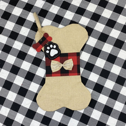 Christmas Decorations Christmas Socks Gift Bags Bones Pets Pendants(Burlap) by bashfashion