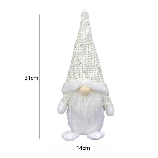 Faceless Old Man Doll Window Decoration Christmas Decorations Dolls(White) by bashfashion