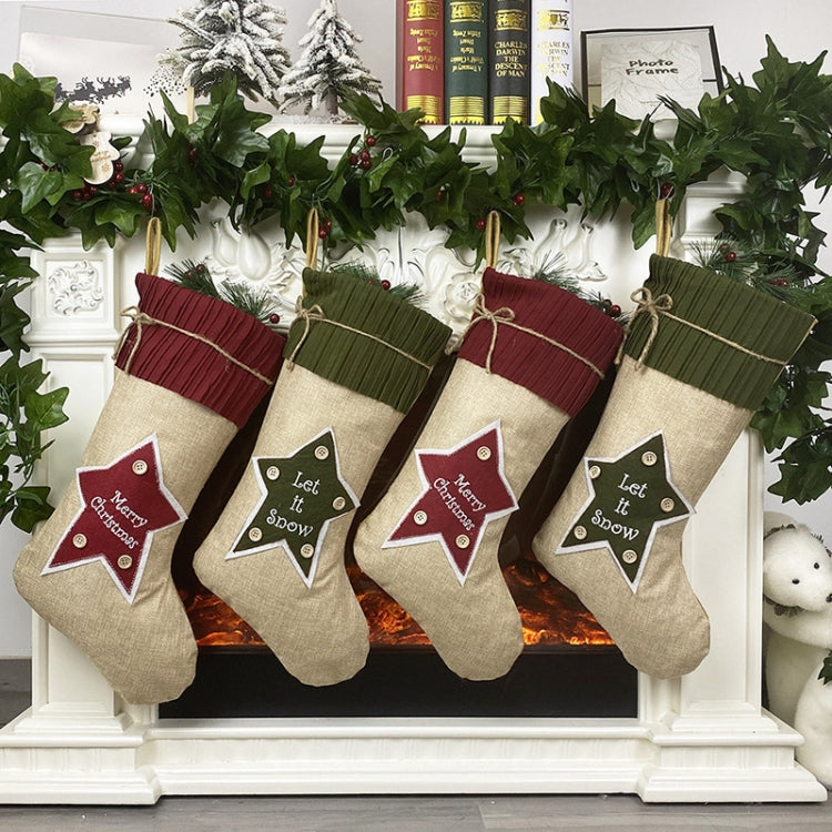 Christmas Ornaments Christmas Stocking Gift Bag Candy Bag(Green) by bashfashion