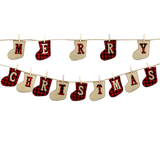 Christmas Banner MERRY CHRISTMAS Christmas Decoration Flag Christmas Pendant by bashfashion