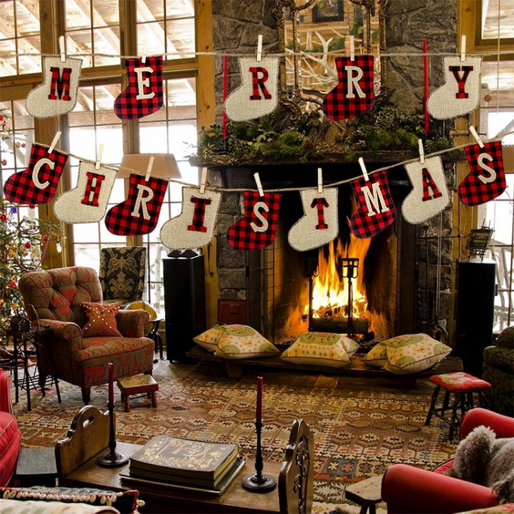 Christmas Banner MERRY CHRISTMAS Christmas Decoration Flag Christmas Pendant by bashfashion