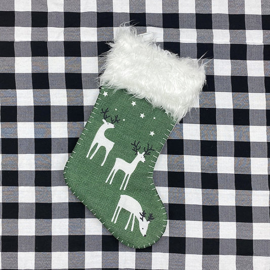 Christmas Elk Socks Ornaments Candy Gift Bags Holiday Decorations(Green) by bashfashion